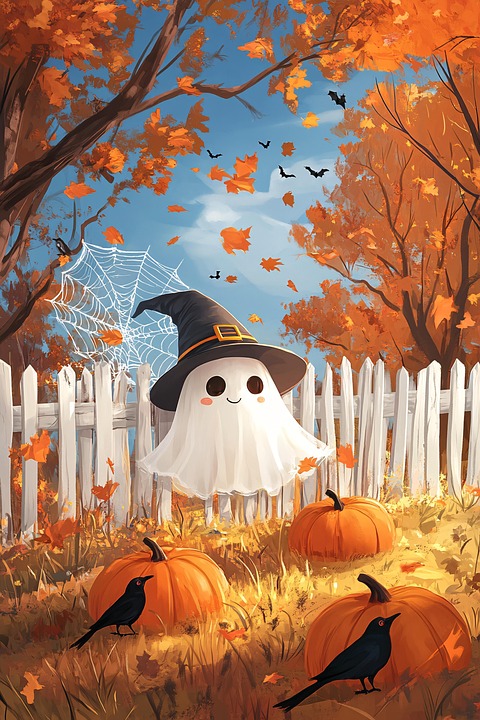 Download Halloween, Ghost, Autumn. Royalty-Free Stock Illustration ...