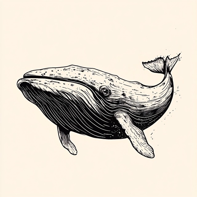 Free whale drawing humpback illustration
