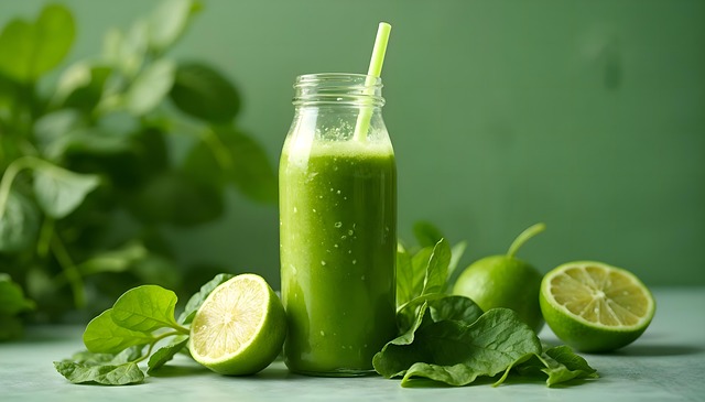Free smoothie green drink illustration