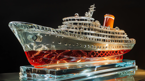 Modernes Schiff, Glasschnitzerei