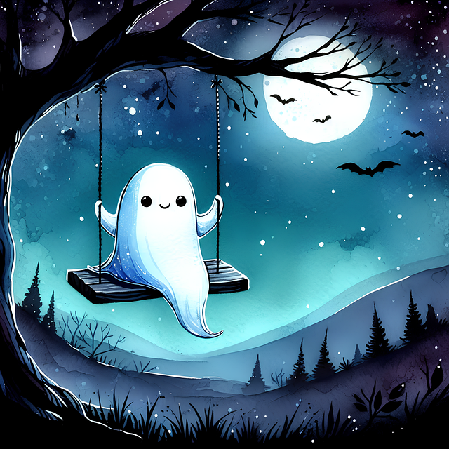 Free ai generated ghost swing illustration