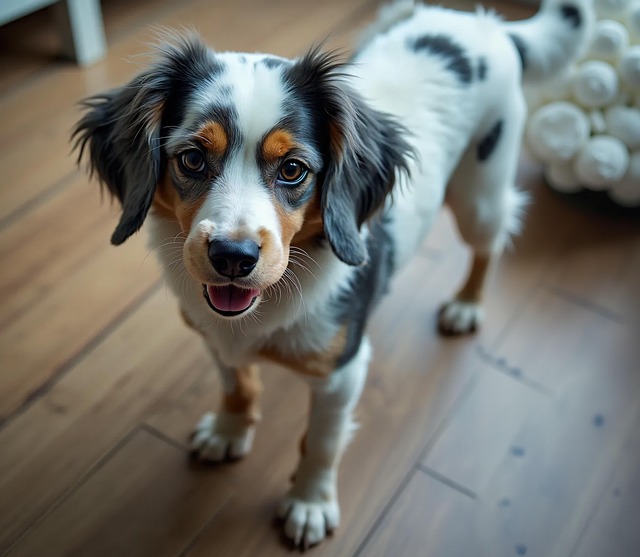 Free ai generated tricolor dog australian shepherd illustration
