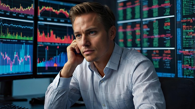Free ai generated man stock exchange illustration