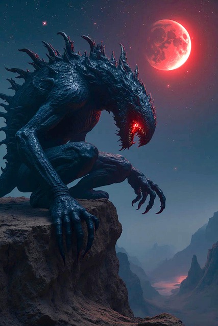 Download free HD stock image of Ai Generated Monster Free ai generated monster scary illustration