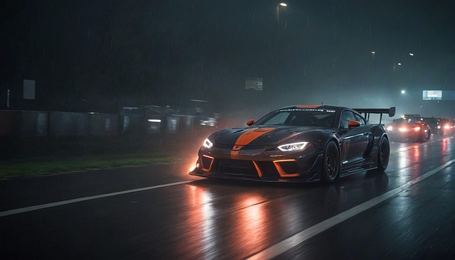 Free ai generated car race illustration