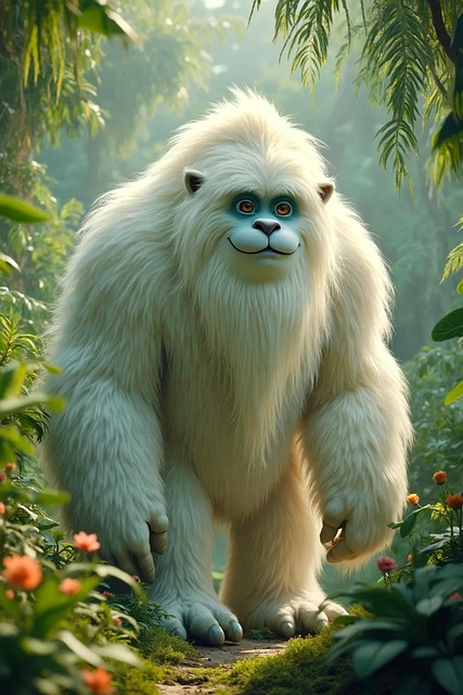 Free ai generated ape creature illustration