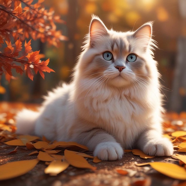 Download free HD stock image of Ai Generated Cat Free ai generated cat ragdoll illustration