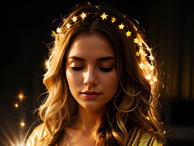Free ai generated woman stars illustration
