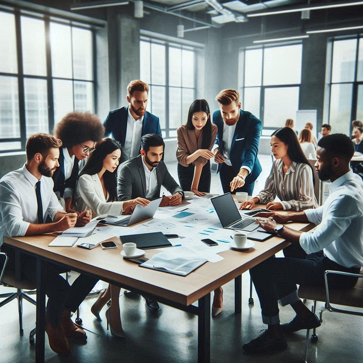 Download Business, Office, Teamwork. Royalty-Free Stock Illustration ...