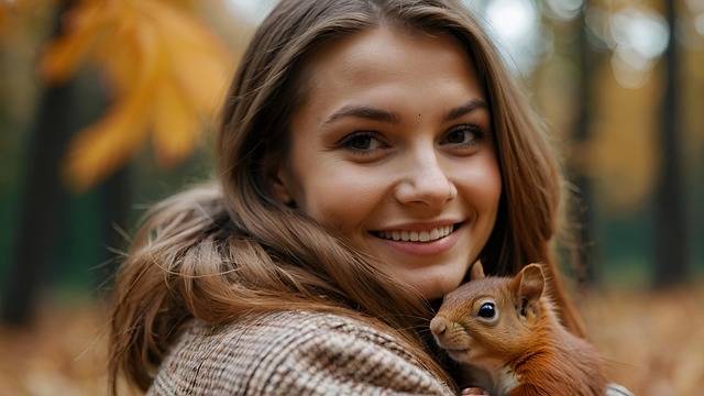Free ai generated woman squirrel illustration