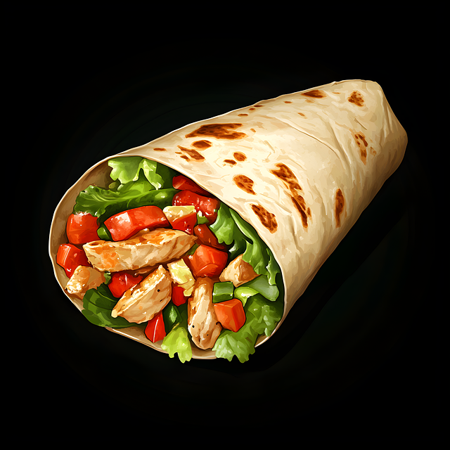 Free ai generated burrito wrap illustration