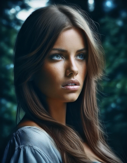 Free ai generated woman portrait illustration