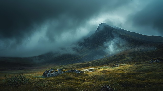 Free ai generated mountain grass illustration