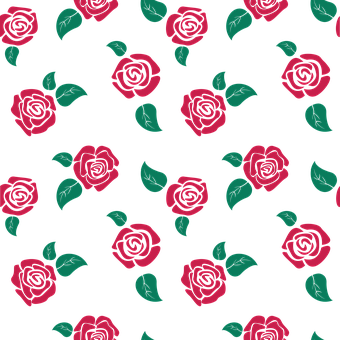 Roser, Blomster, Mønster, Sammenhængende