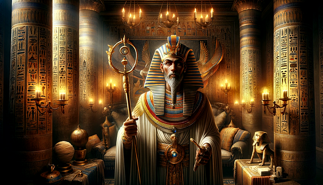 Free ai generated hardened heart pharaoh's defiance illustration