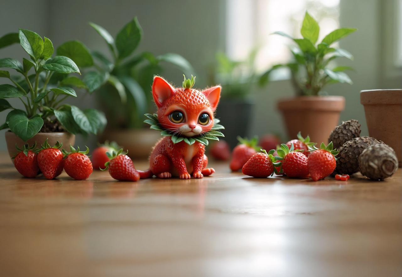 Estatuilla De Gato Naranja Ojos Imagen