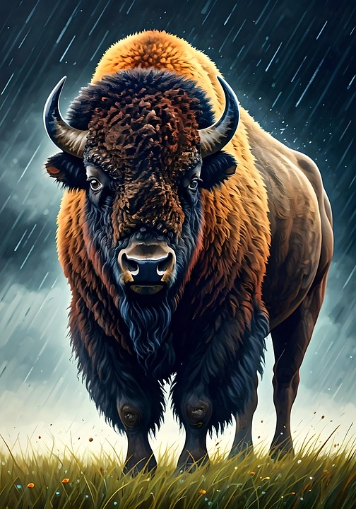 Download Ai Generated, Bison, Animal. Royalty-Free Stock Illustration ...