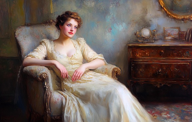 Free ai generated woman white dress illustration