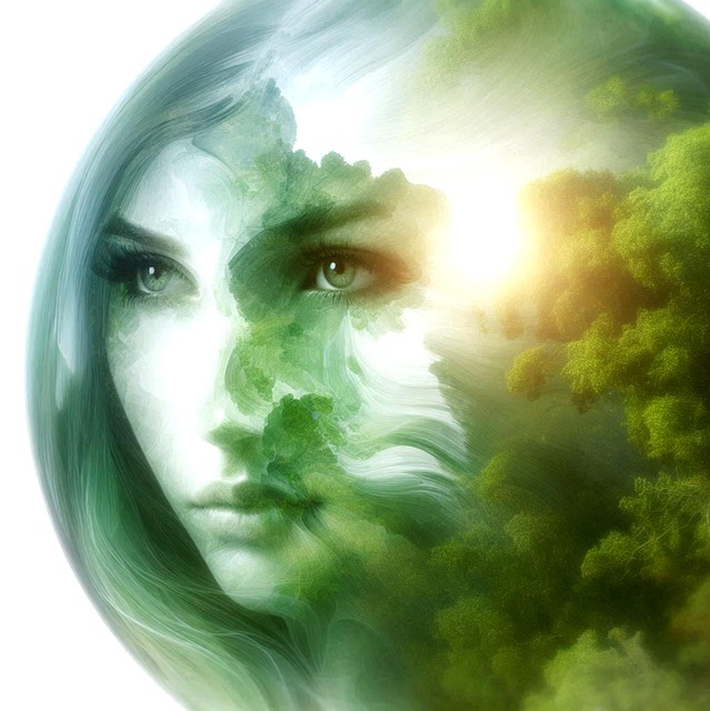Free ai generated lady gaia illustration