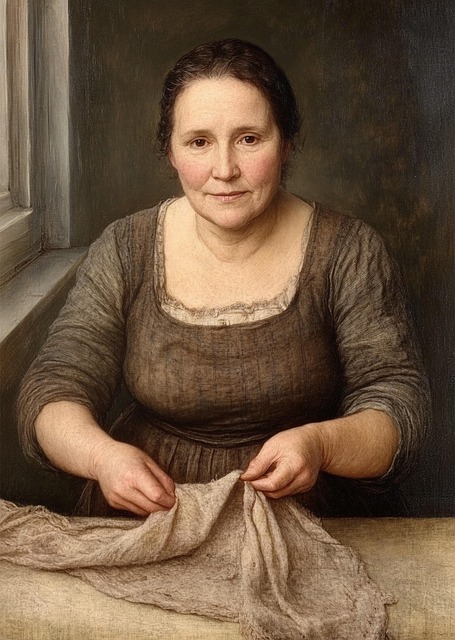 Free ai generated woman sewing illustration