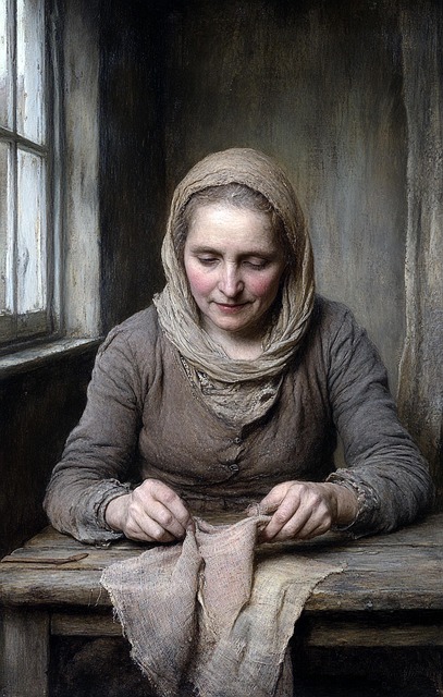Free ai generated sewing rustic setting illustration
