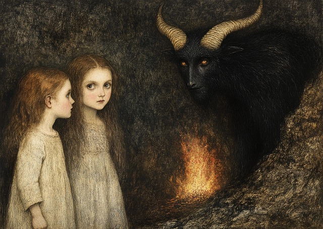 Free ai generated girls demon illustration