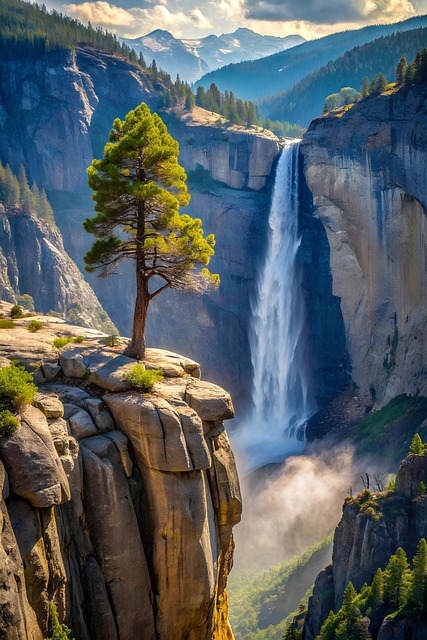 Download free HD stock image of Ai Generated Waterfall Free ai generated waterfall iceland illustration