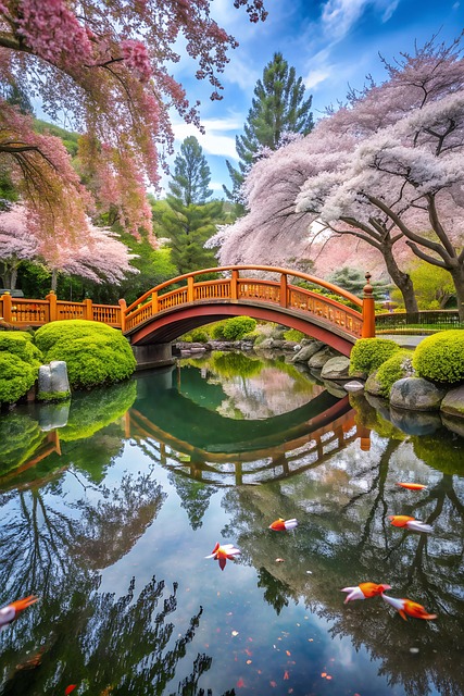 Download free HD stock image of Ai Generated Pond Free ai generated pond park illustration