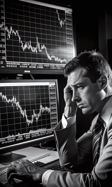 Free ai generated man stock market illustration