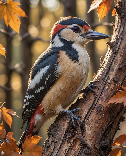 Ai Generiert, Buntspecht, Vogel, Herbst