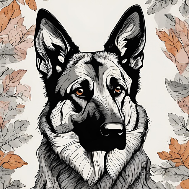 Free ai generated german shepherd dog illustration