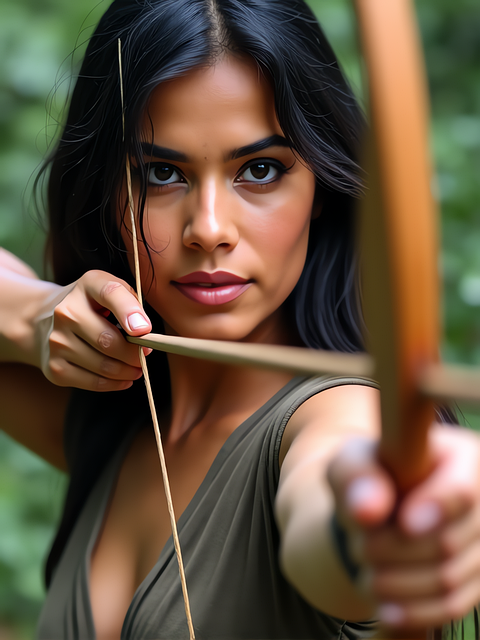 Download free HD stock image of Ai Generated Archer Free ai generated archer woman illustration