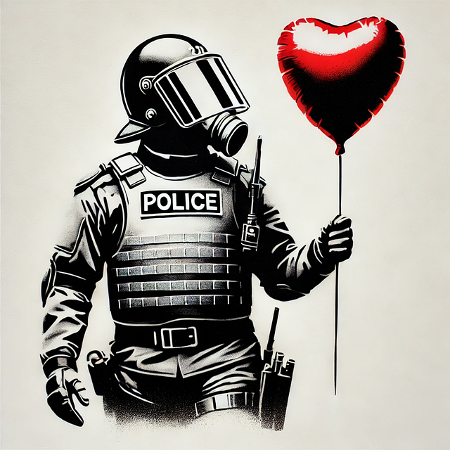 Free ai generated police balloom illustration
