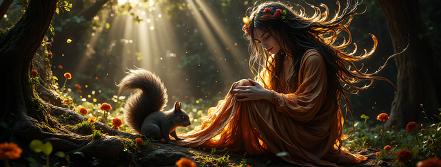 Free ai generated fairy squirrel illustration