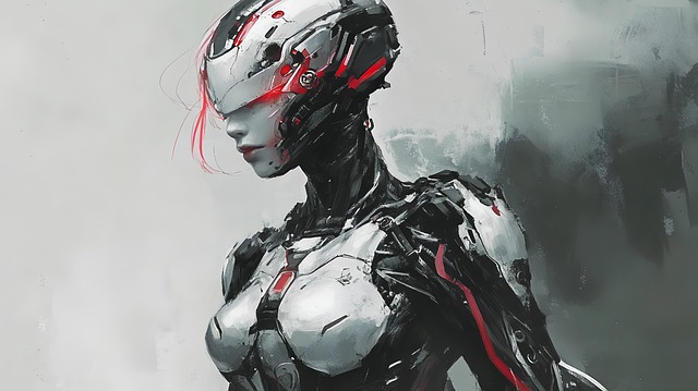 Free ai generated robot woman illustration