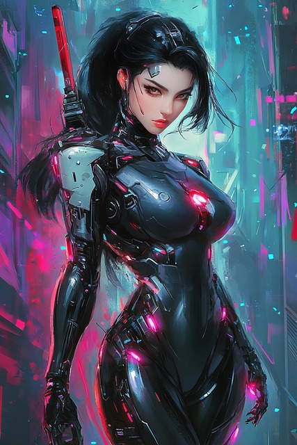Free ai generated robot woman illustration