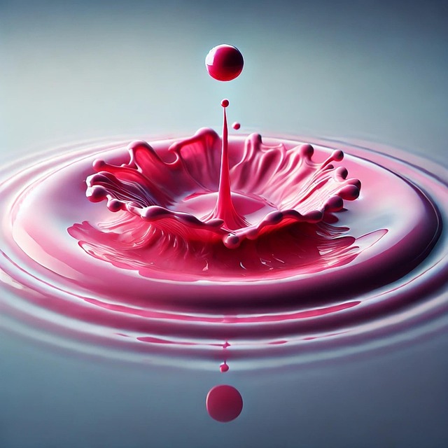 Free ai generated pink waterdrop illustration