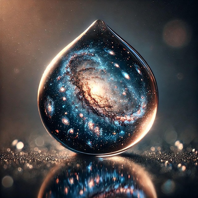 Free ai generated waterdrop universe illustration
