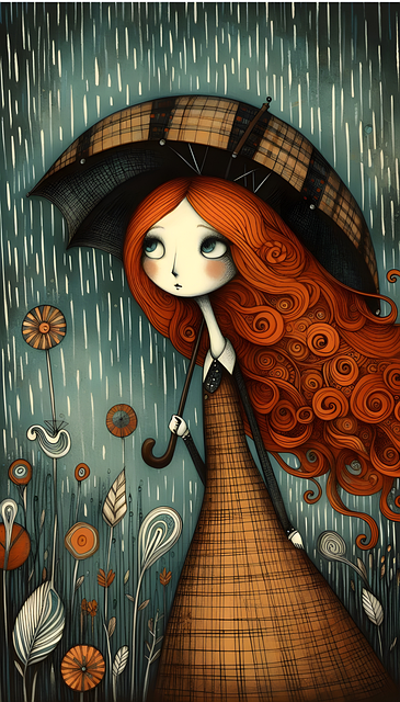 Free ai generated nature girl illustration