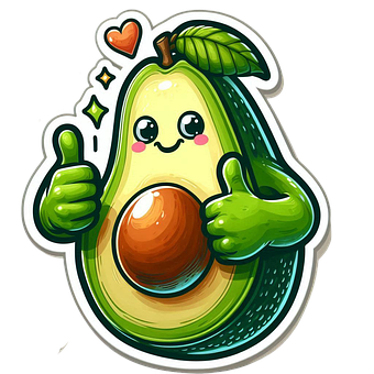 Free Avocado Happy illustration and picture