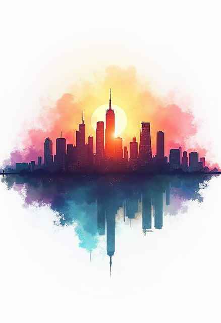 Free Skyline City illustration and picture