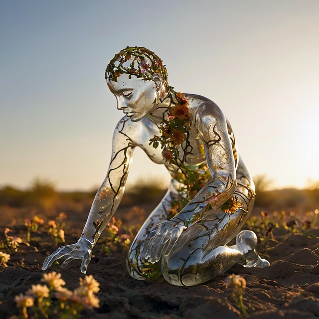 Download free HD stock image of Ai Generated Glass Free ai generated glass man illustration