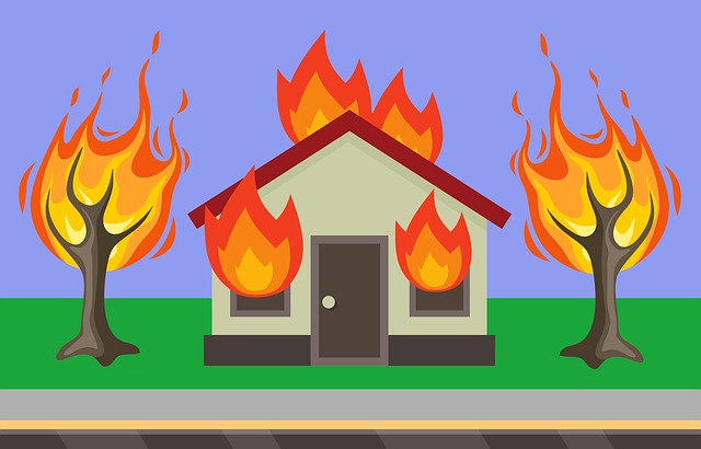Free house fire home illustration