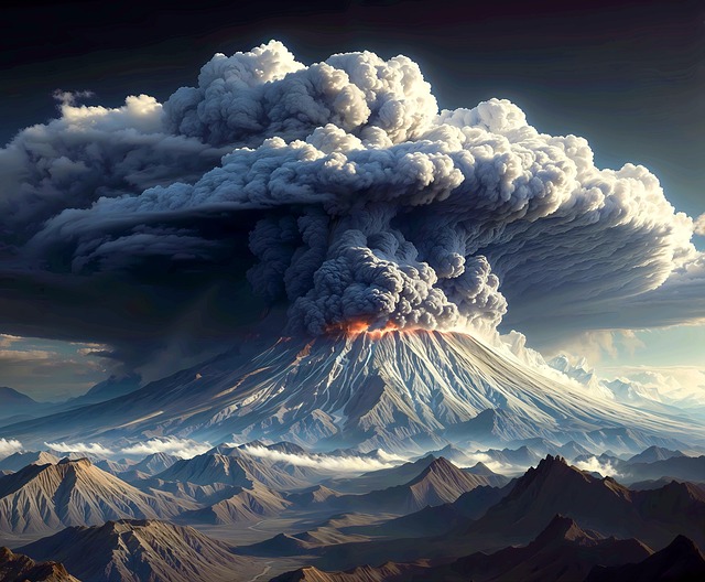 Free volcano volcanic eruption lava illustration