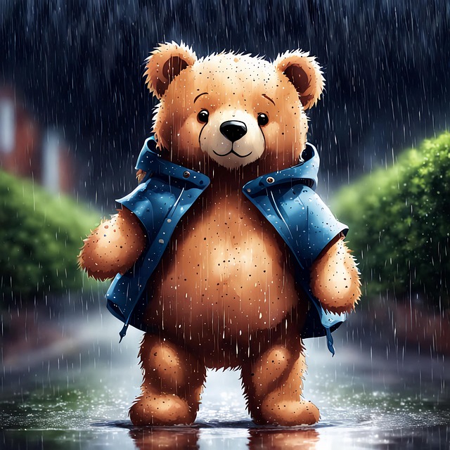 Free ai generated nature teddy bear illustration