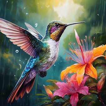 Ai Genereret, Kolibri, Fugl, Dyreliv