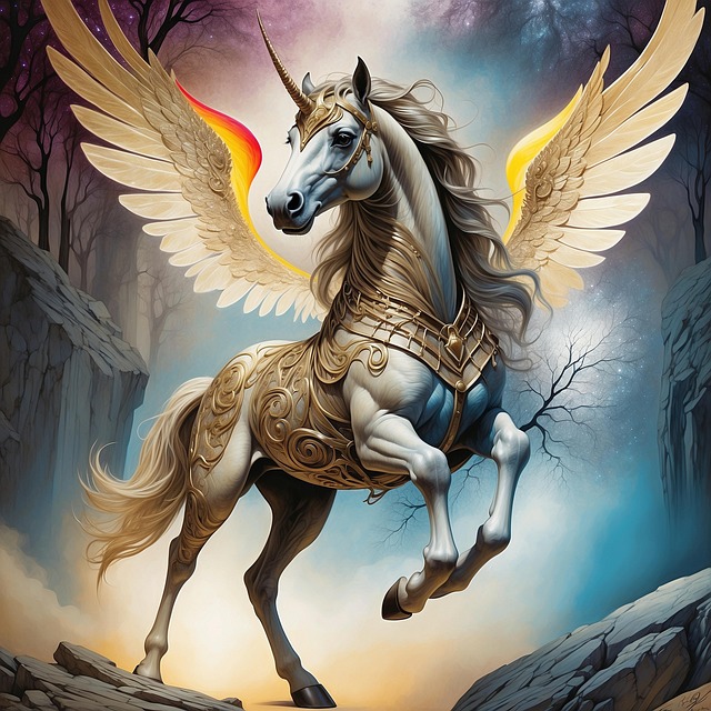 Free ai generated unicorn fantasy illustration