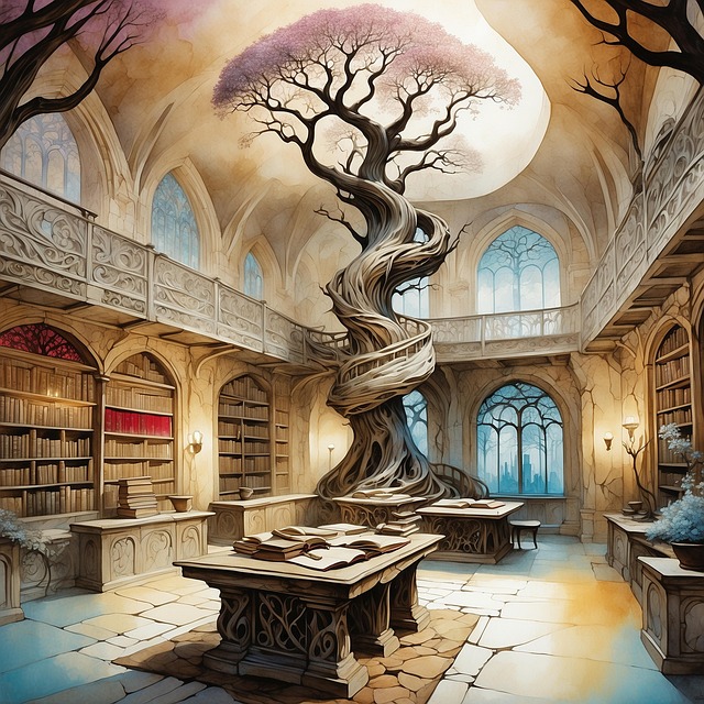 Free ai generated nature library illustration