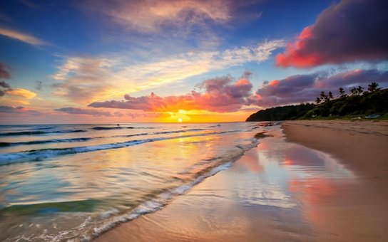 Free Sunset Beach photo and picture