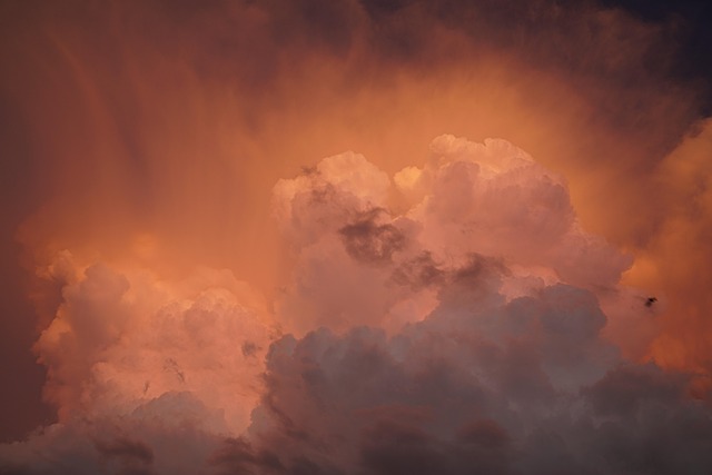 Skyer, Storm, Himmel, Natur, Orange, Rød